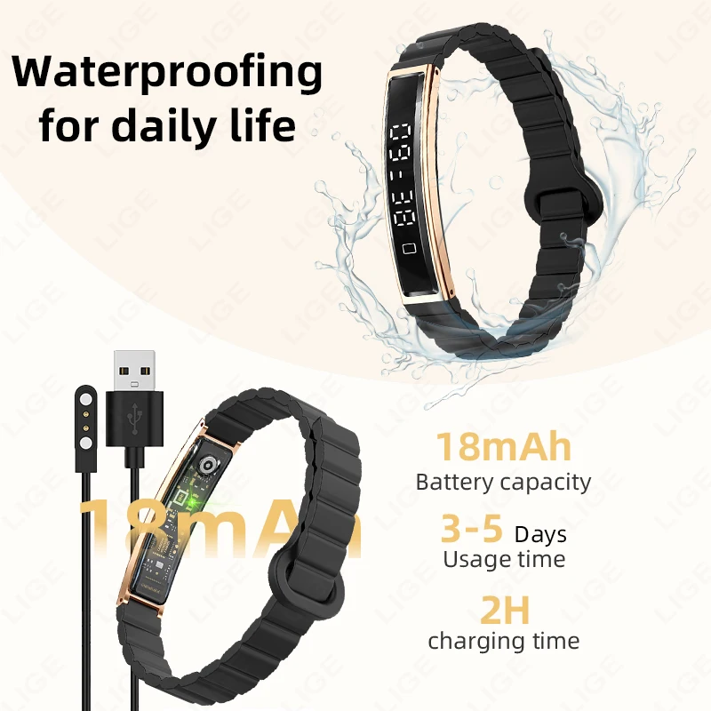 Health Smart Band Fitness Tracker Smartwatch with Heart Rate Blood Oxygen Sleep Monitor Waterproof Pedometer Watch for Women Men 6
