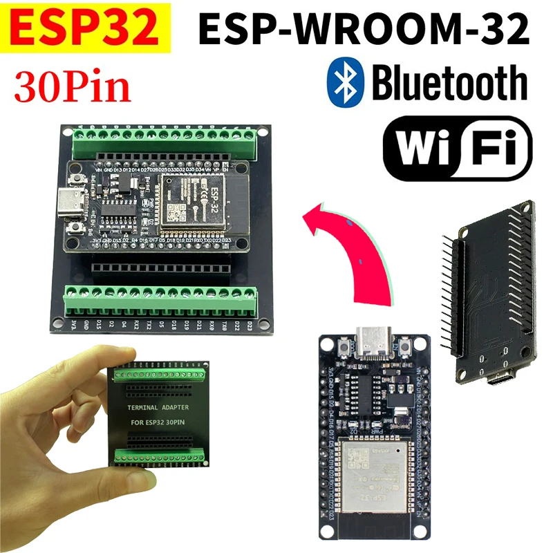 Scheda ESP32S Breakout Board GPIO 1 A 2 - Per ESP-WROOM-32 (2 Pezzi)