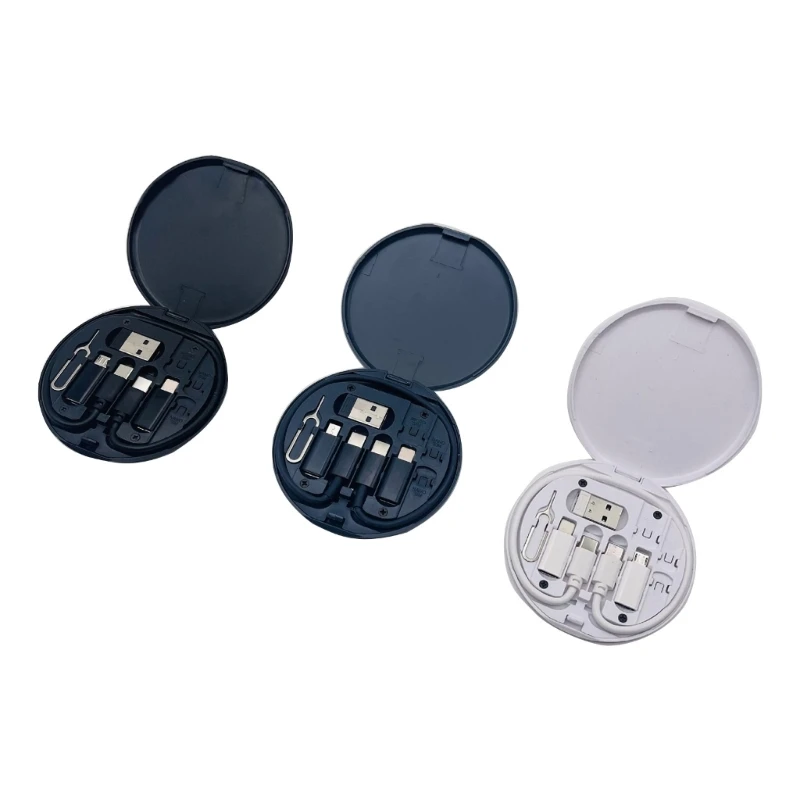 USB Adapter Card Multi-Function Portable 60W Fast Charge Type-C/IOS/Micro-USB/Charging Cable