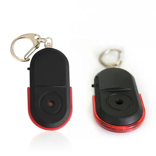 Mini Smart Anti-Lost Key Finder Car Key Locator Keychain with LED Light Whistle Sound Portable Wallet Phone Locator Alarm Sensor 4
