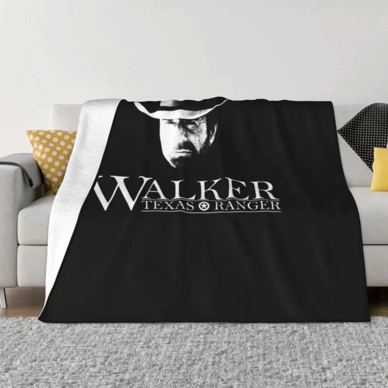 

Walker Texas Ranger (Chuck Norris) Head and Logo Essential Throw Blanket Personalized Gift Soft Plaid