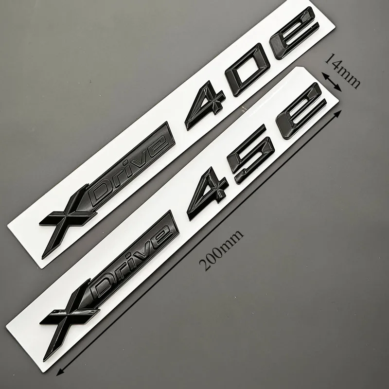 3D ABS 자동차 레터 로고 XDrive 40e 45e 배지 리어 트렁크 엠블럼 사이드 펜더 스티커 BMW X5 F15 G05 테일 외장 액세서리