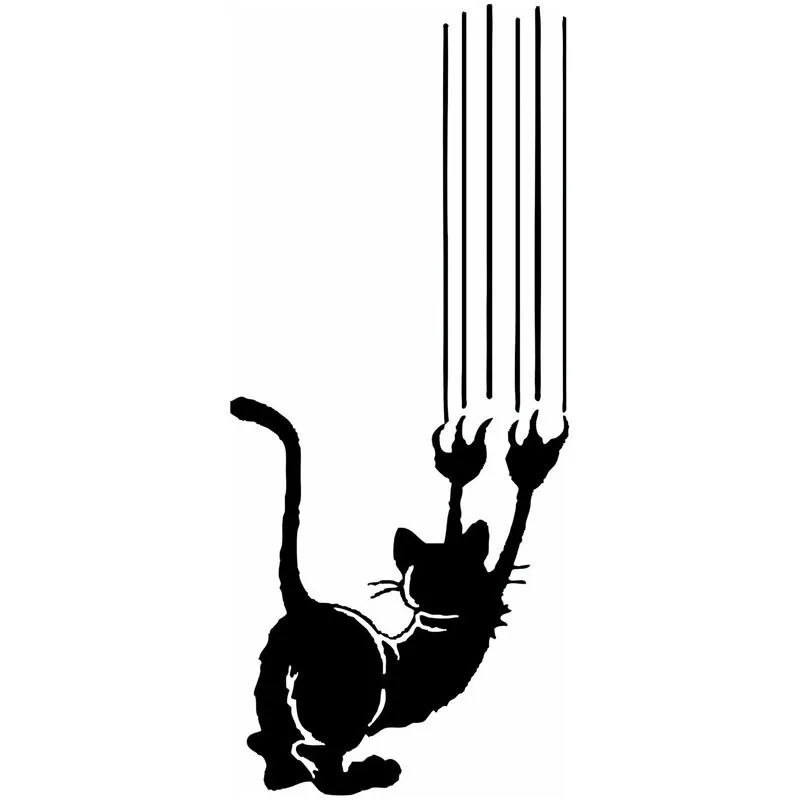 

Creative Angry Cat Claw Vinyl Decal Reflective Car Stickers Car Styling Bumper Accessories Waterproof Decoration,22cm*9cm