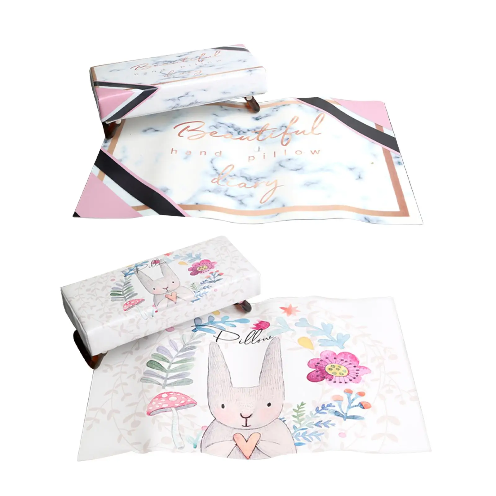 Leather Nail Art Table Pillow with Pad Set for Women Home DIY Makeup Tool
