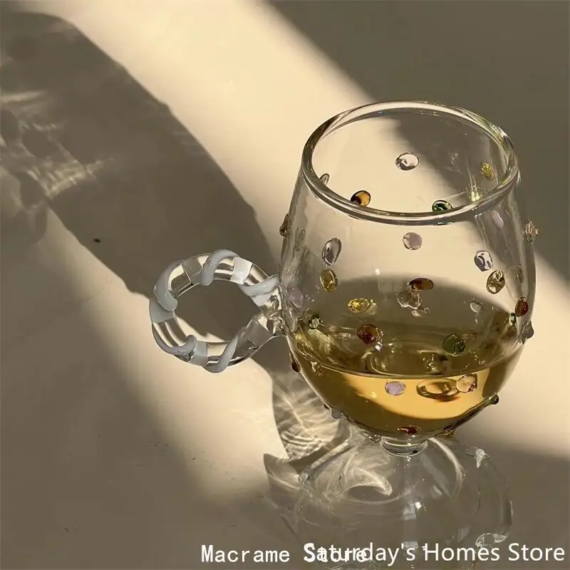 Description Picture 5 of itemColorful Gem Goblet Wine Glass Champagne Coupe Sparkling Resistant Glass Cup Cocktail Dessert Drinking Glasses