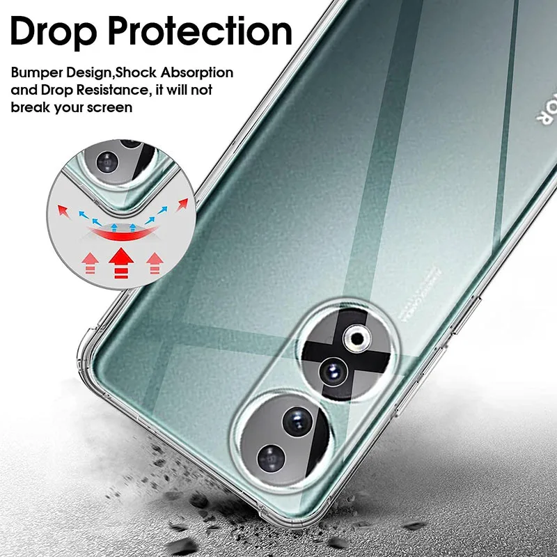 Ultra Thin Transparent Silicone Soft Case For Huawei Honor 80 90 Lite Pro 80GT 80SE X9A X8 X8A X7 X7A Clear High Quality Shell
