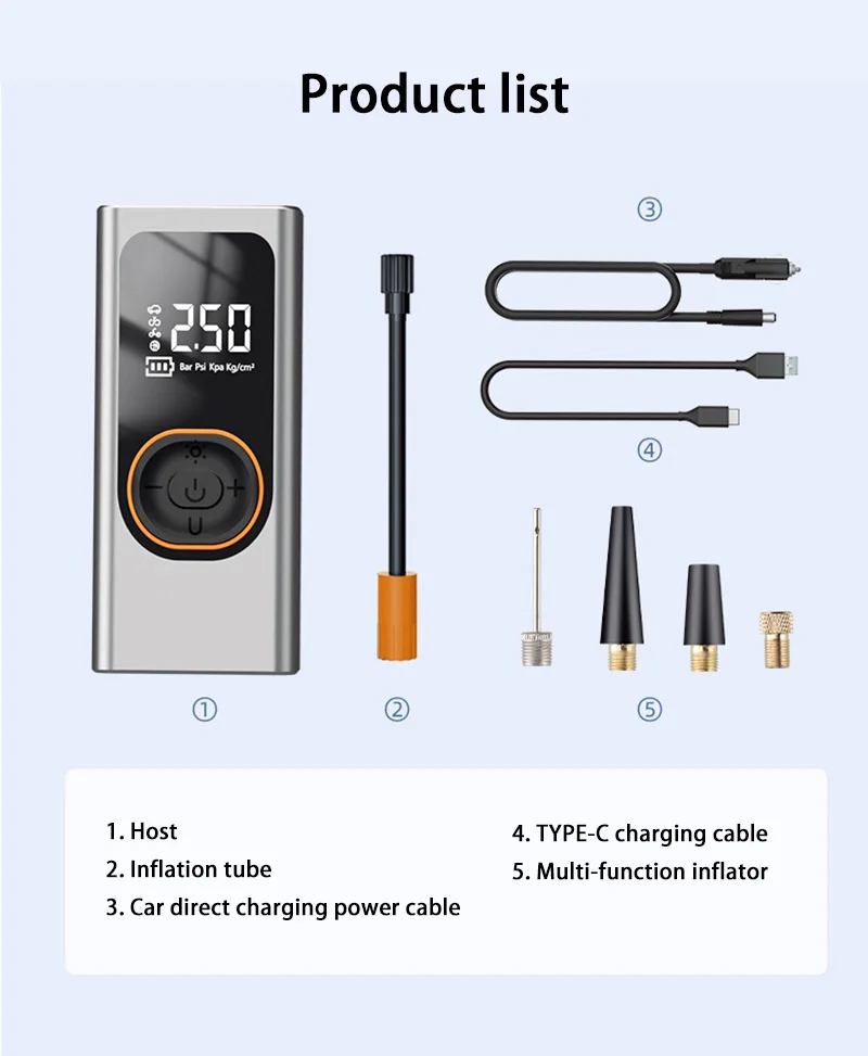 Xiaomi Car Air Pump Portable Wireless Air Pump, High-pressure Inflation Bank Ult