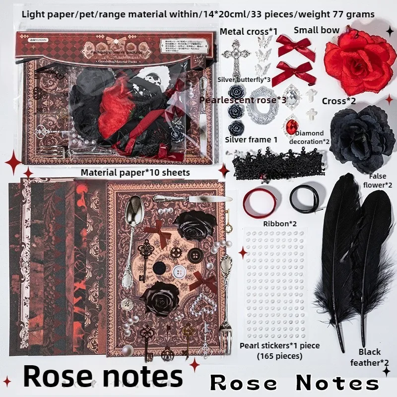 חבילת חומרים למשחק אנימציה מנגה איטאבג בסגנון דיאבלו, חבילת חומרים לקשירת תיקים, חבילת חומרים לקישוט DIY, רקע נייר ממלא 33 יחידות