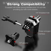 Motorcycle Windshield Mount Clamp Aluminum Clip For GoPro 13 12 Insta360 X5 X4 X3 Ace For DJI Osmo 360/Action 4 5 Accessories - Image 4