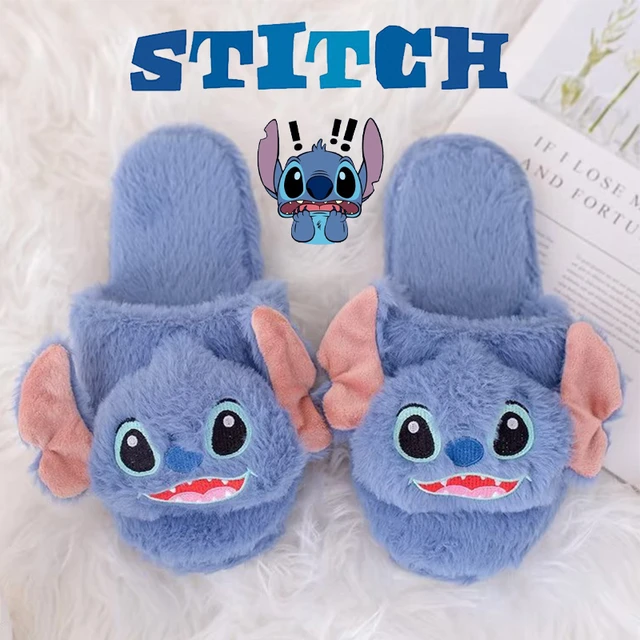 Disney Fille Femme Stitch Tricoté Doux Pantoufle Chaussettes Polaire Chaude