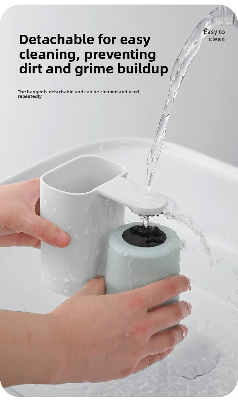 Bicchiere per collutorio magnetico con supporto a parete bagno_voghion.com