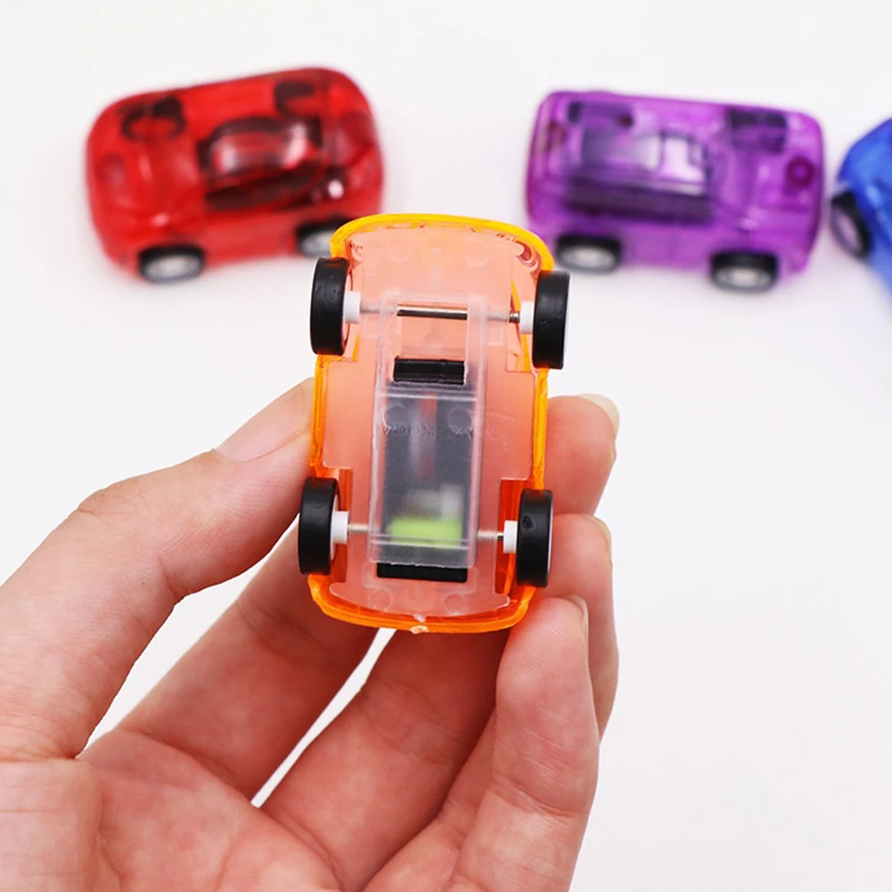 1/5 Stuks Creatieve Mini Auto Jongens Kind Plastic Transparante Pull Back Auto Truck Speelgoed Voertuig Gunst Partij Educatieve Verjaardagscadeaus