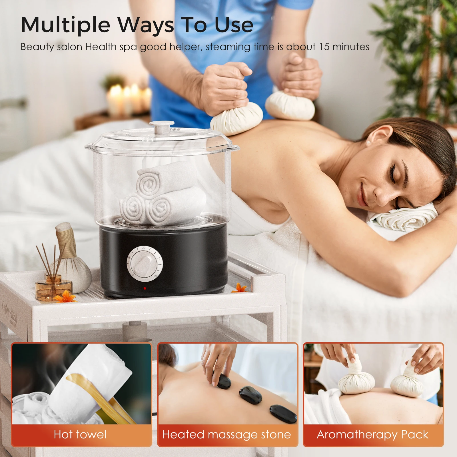 Upgraded Quick-heating Spa Towel Stone Warmer Heater Towel Steamer Daytime  Multiple Use For Nail Salon Barber Shop Hot Shaving - AliExpress