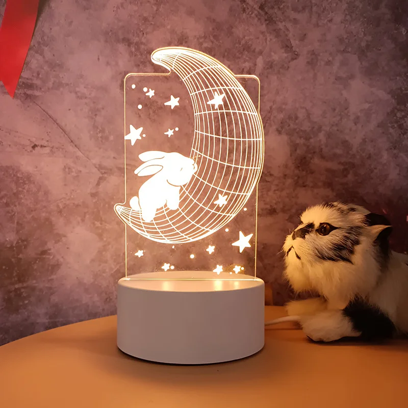 

Led Night Light 3D Usb Light Table Lamp Bedroom Decoration Heart Bear Lamp Kid Girl Room Decor Christmas Valentine's Day Gift