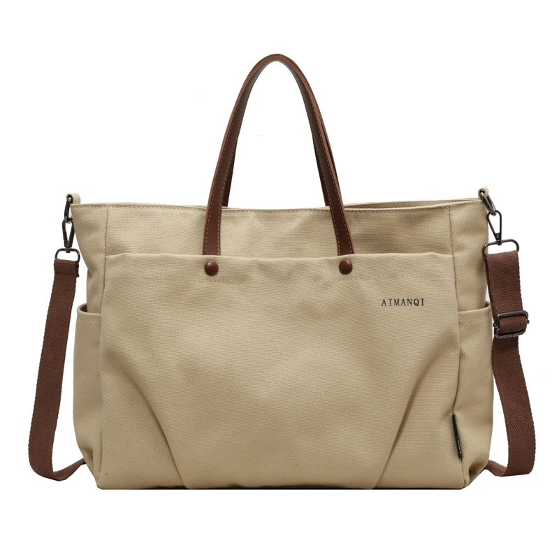 thumbnail image 1 of Nuevo bolso de mujer de moda 2024, bolso de lona gruesa, bolso de hombro informal y versátil, bolso Oxford impermeable con correas diagonales, 1 of 5