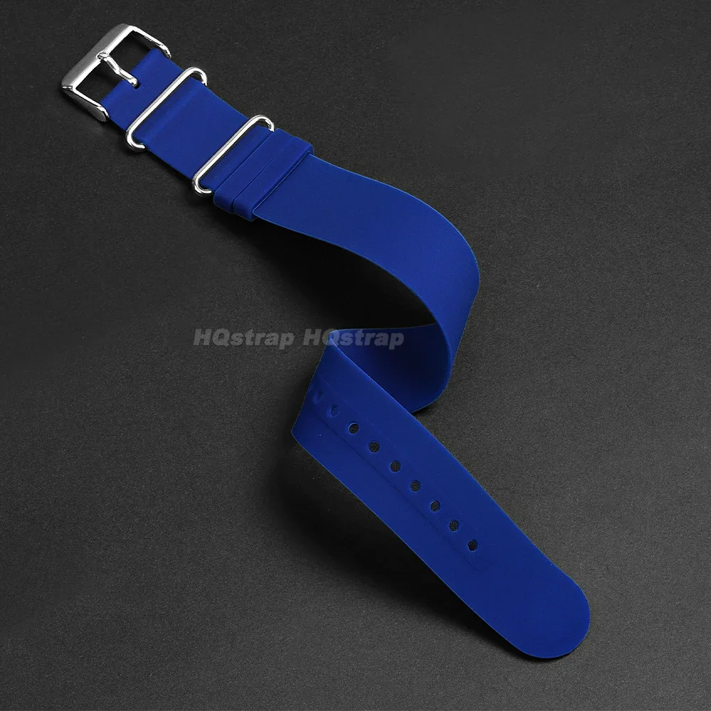 Soft Silicone Waterproof Watchband – Universal High Tensile Rubber Strap