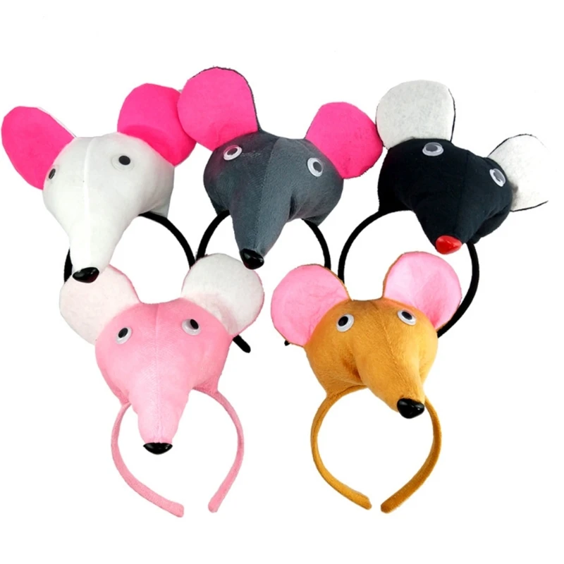 Children Mouse Costume Hairband Bowtie Tail Costume Set CarnivalParty Photoshoots Props Stage School Play