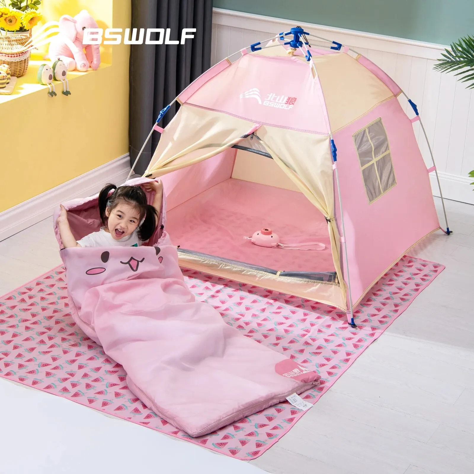 BSWolf Children Cartoon Blanket Camping Sleeping Bag 1PC Bedspread Children Birthday Gifts Animals Sleep sleeping bag