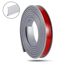 U - Shaped Self - Adhesive Rubber Edge Protector - 2M Safety Guard Strip (Grey 18mm)
