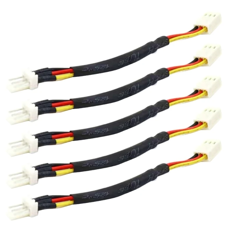 

5 Pieces PC CPU Fan Speed Reduce Slow Down Wire 3 Pin Fan Noise Resistor Cable Male to Female Connector 12CM/4.72in P9JB