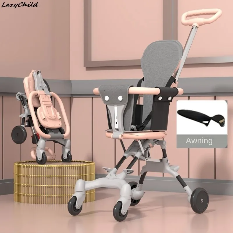 Baby Stroller Lightweight Foldable Four-wheel Two-way