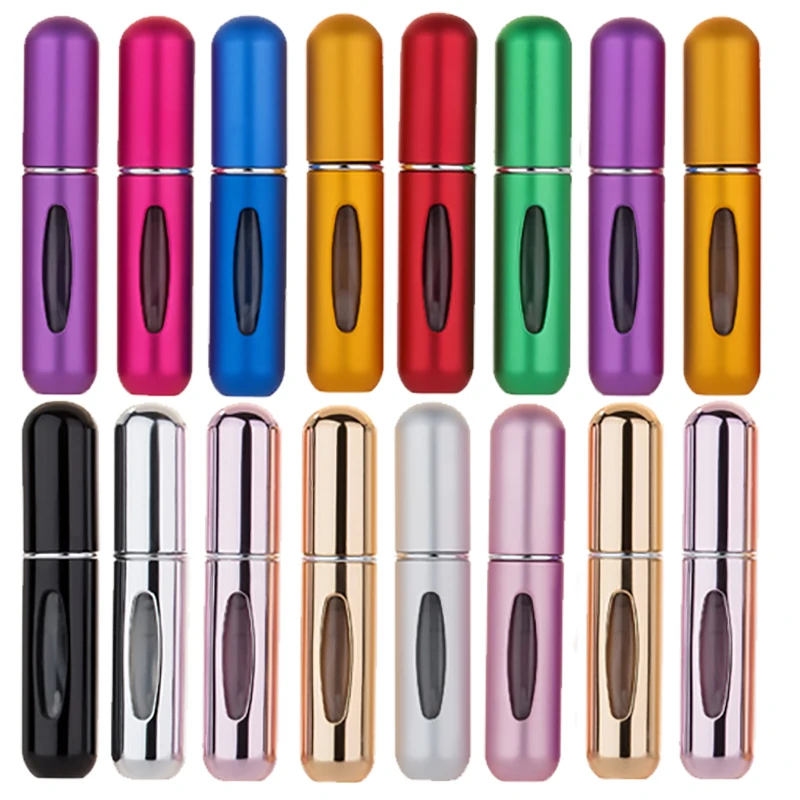 10/20/pcs 5ml Portable Refillable Perfume Bottle With Spray Scent Pump Empty Cosmetic Container Mini Atomizer Bottle Travel