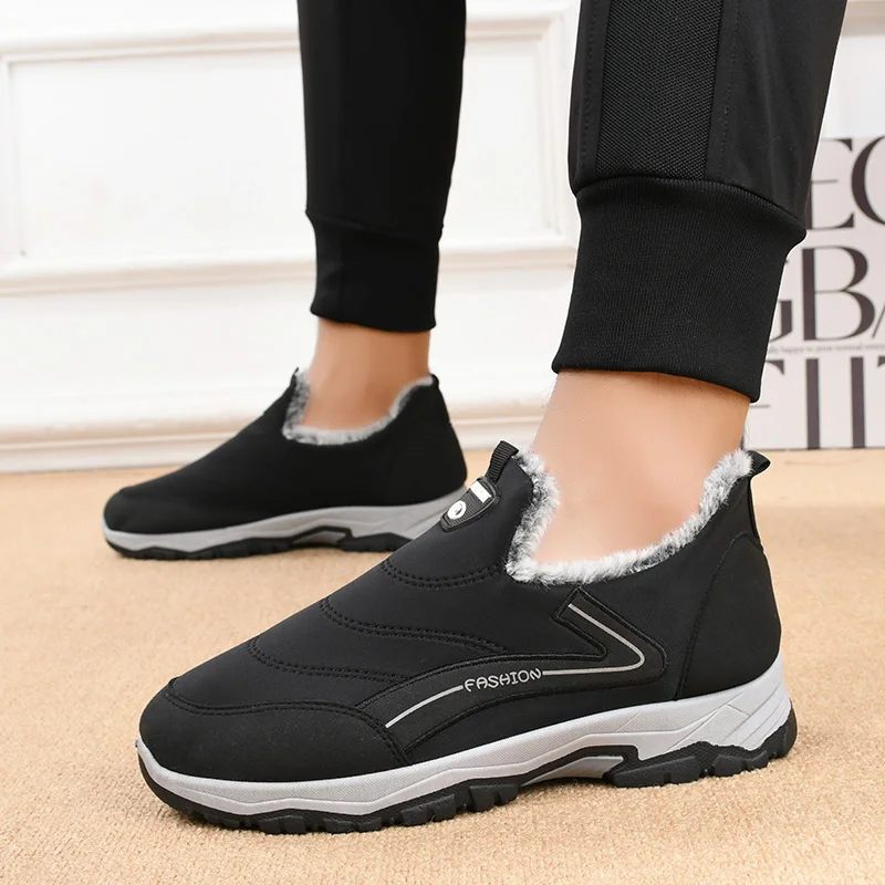 

Мужские зимние ботинки 2023, Мужская водонепроницаемая обувь для снега, Повседневная зимняя обувь на плоской подошве, ботильоны на платформе для женщин, обувь для пар