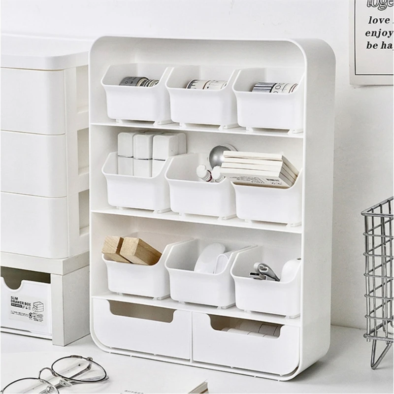 

Multi-Layers Dressing Table Makeup Cosmetics Container Dresser Jewelry Box Desktop Drawer Earrings Storage Box