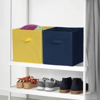 Non-woven Assorted Colors Durable Storage Box Clothes Socks Toy Snacks Sundries Organizer Set Fabric Boxes Cosmetics Household 2