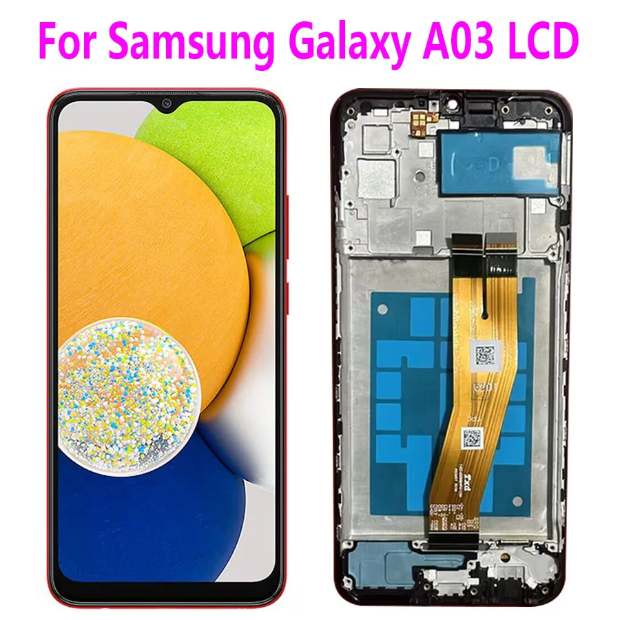 

6.5”Original For Samsung Galaxy A03 LCD Display Touch Screen Digitizer Assembly Replacement For Samsung A03 LCD With Frame