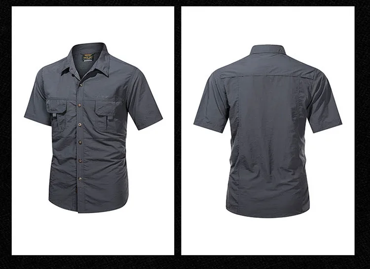 Description Picture 3 of itemSummer Hiking Hunting T-shirts Short Sleeve Combat Tactical Shirt Quick-Dry Camping Fishing Shirts Male Hunting Climbing Outfit