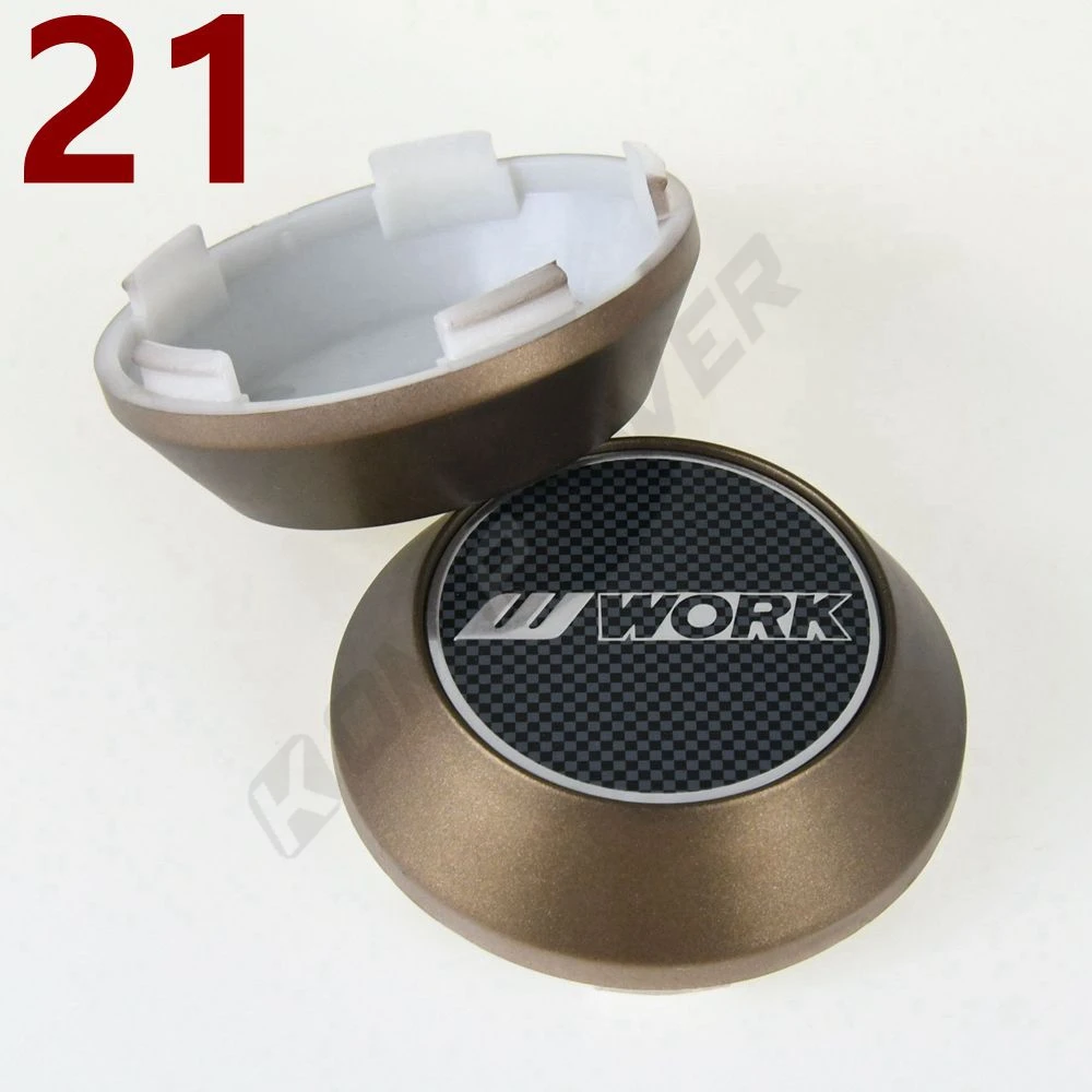 4PCS 65MM/60MM Rim Cap WORK EMOTION MEISTER VS Sticker Wheel Cover Caps Sport Rim Hub Cap Silver & Black & White & Bronze 5