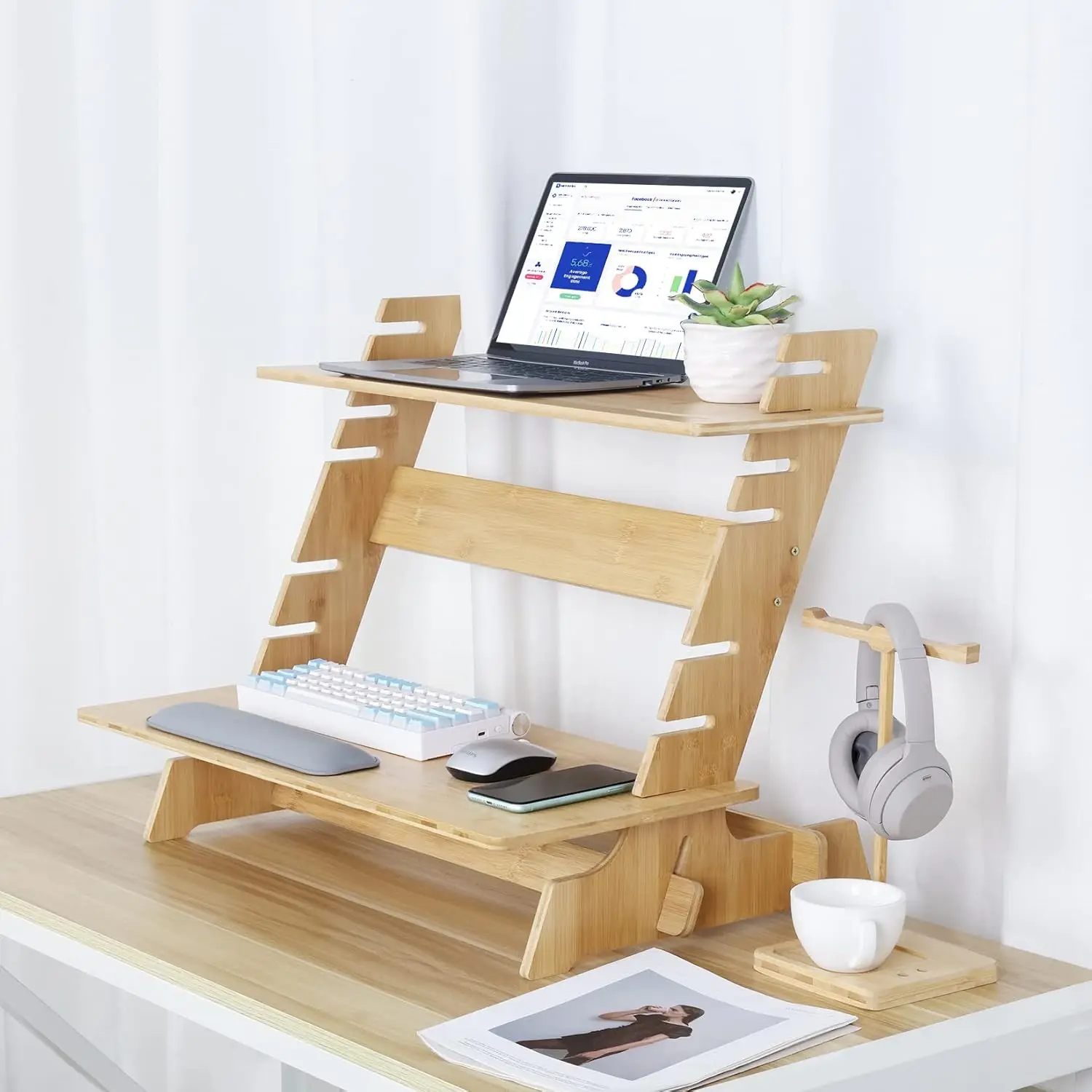 Monitor Stand Adjustable 7-Levels Height 2