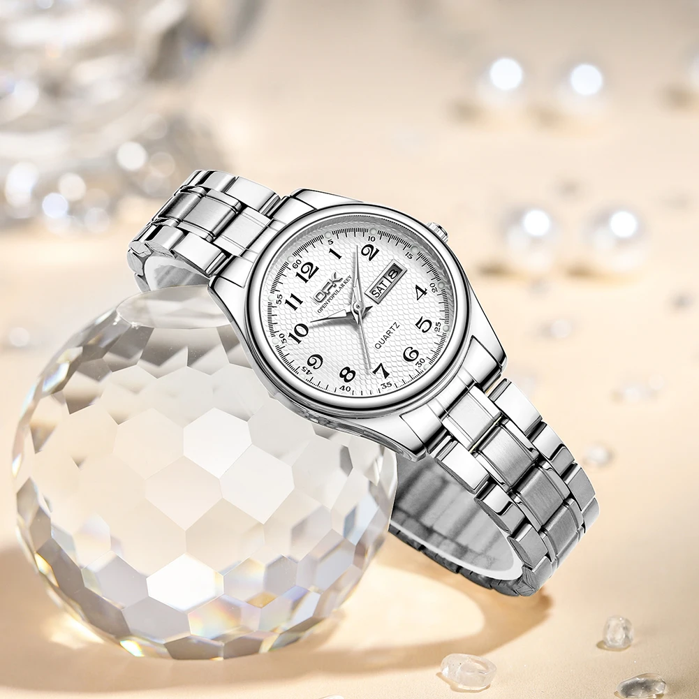 OPK Women's Watches Light Luxury Fashion Original Wristwatch Waterproof Luminous Arabic Numeral Dial Small Watch For Girl women watches