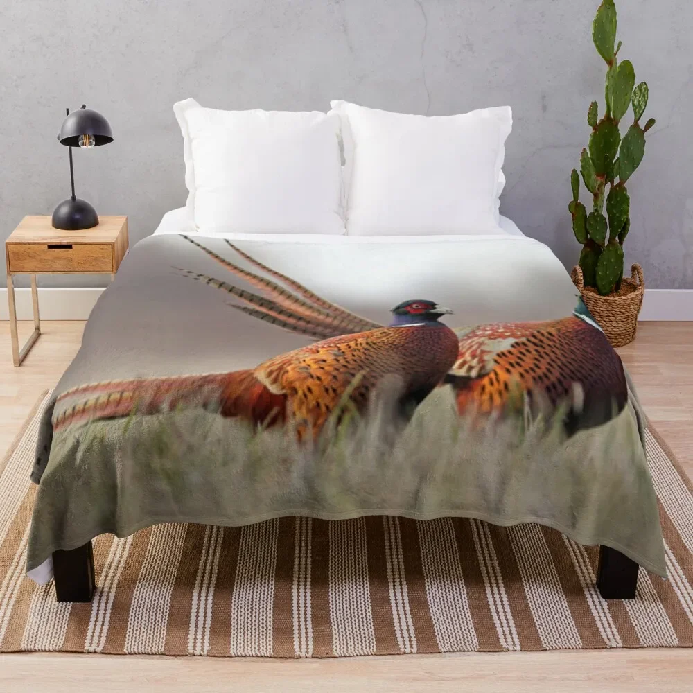 

Ring-necked Pheasant Throw Blanket Giant Sofa Fluffy Shaggy Blankets