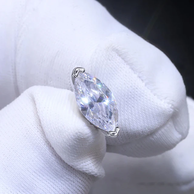 Genuine Diamond Orecchini In Argento Sterling 925 Con Zirconi Bianchi Tondi 6 Mm - Chiusura A Leva, Stile Danglante Cornice Argento 925 - Foto 10