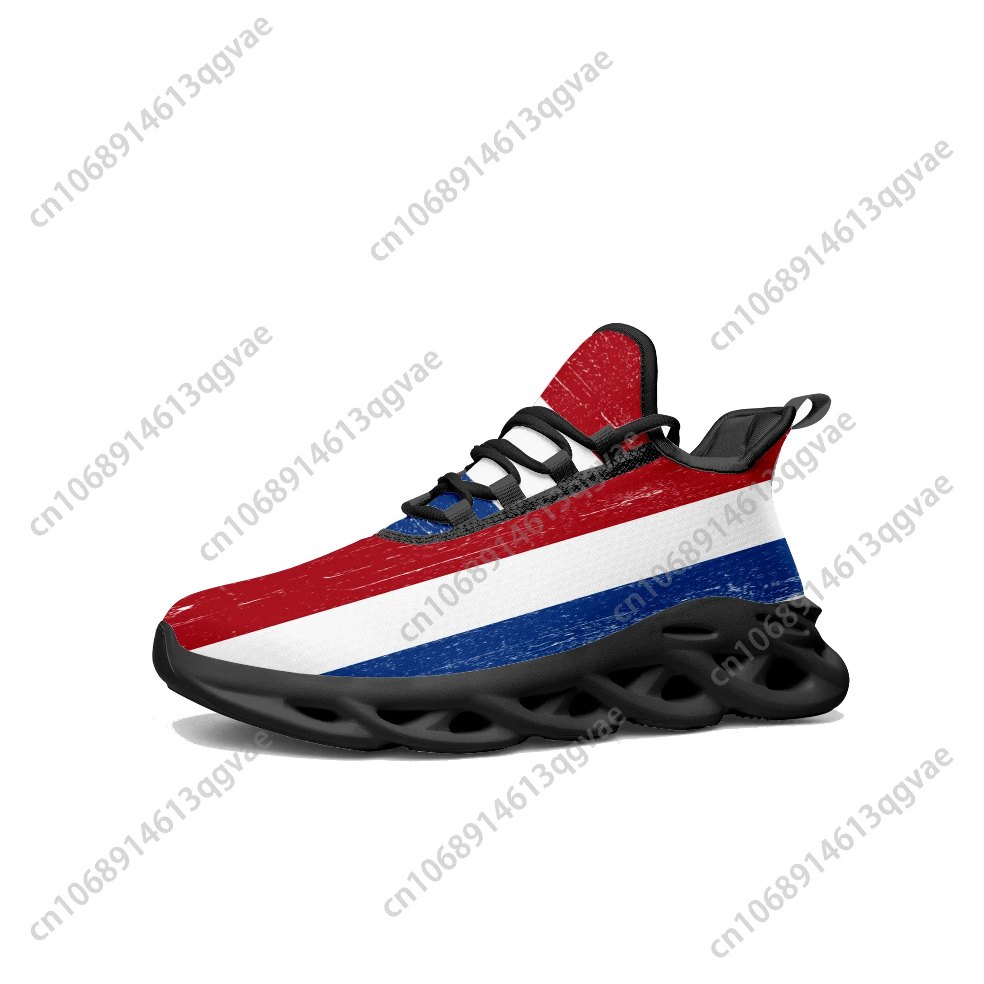 Dutch Flag Flats Sneakers Mens Womens Aaron Sports Running Sneaker Lace Up Mesh Footwear Netherlands Tailor-made Shoe Black