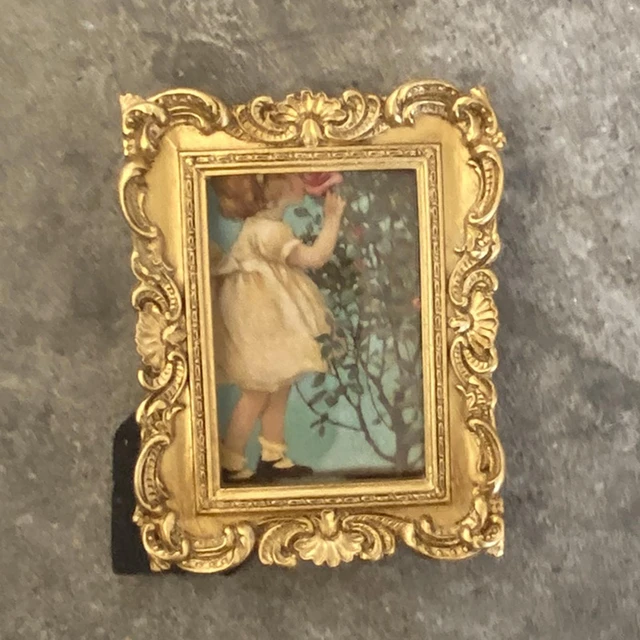 Florentine 8 1/2 High Antique Gold Mirror 4x6 Picture Frame