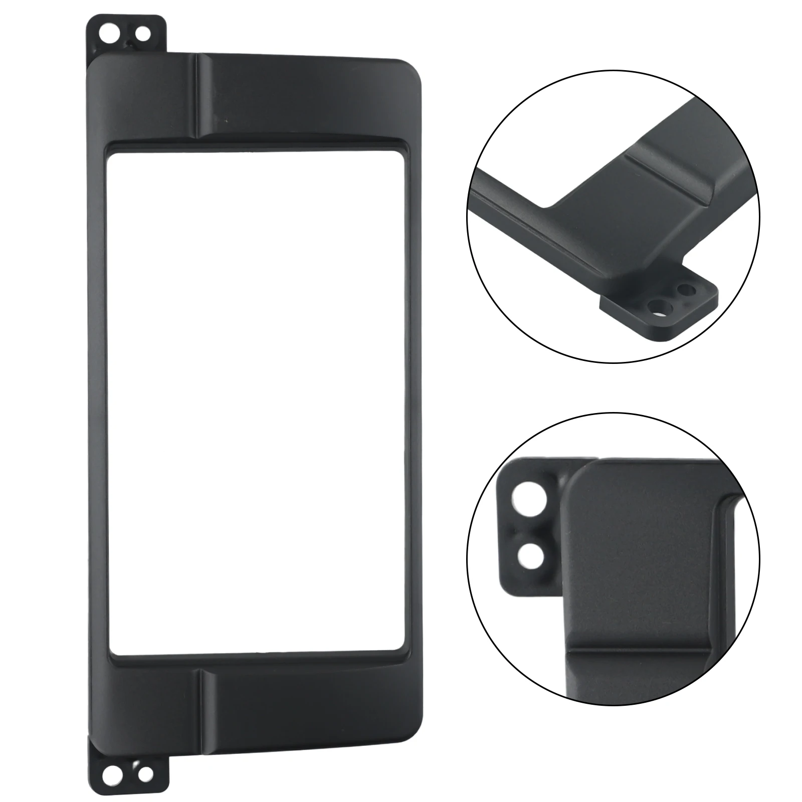 

New Durable Radio Fascia TRIM Auto Black Car Cover Dashboard Double Frame Panel Parts 180*105mm 1PCS Accessories