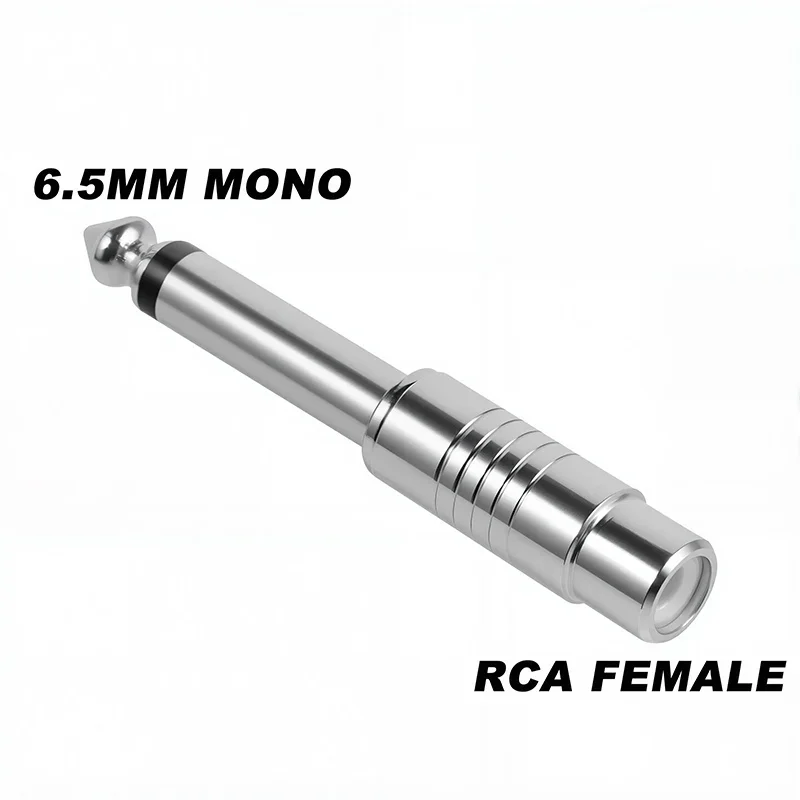 5Pcs 6.5/6.35mm Mono Stereo Audio Adapter TS Interconnect 1/8" 1/4" Male Plug To RCA Female Jack Connector Converter_voghion.com