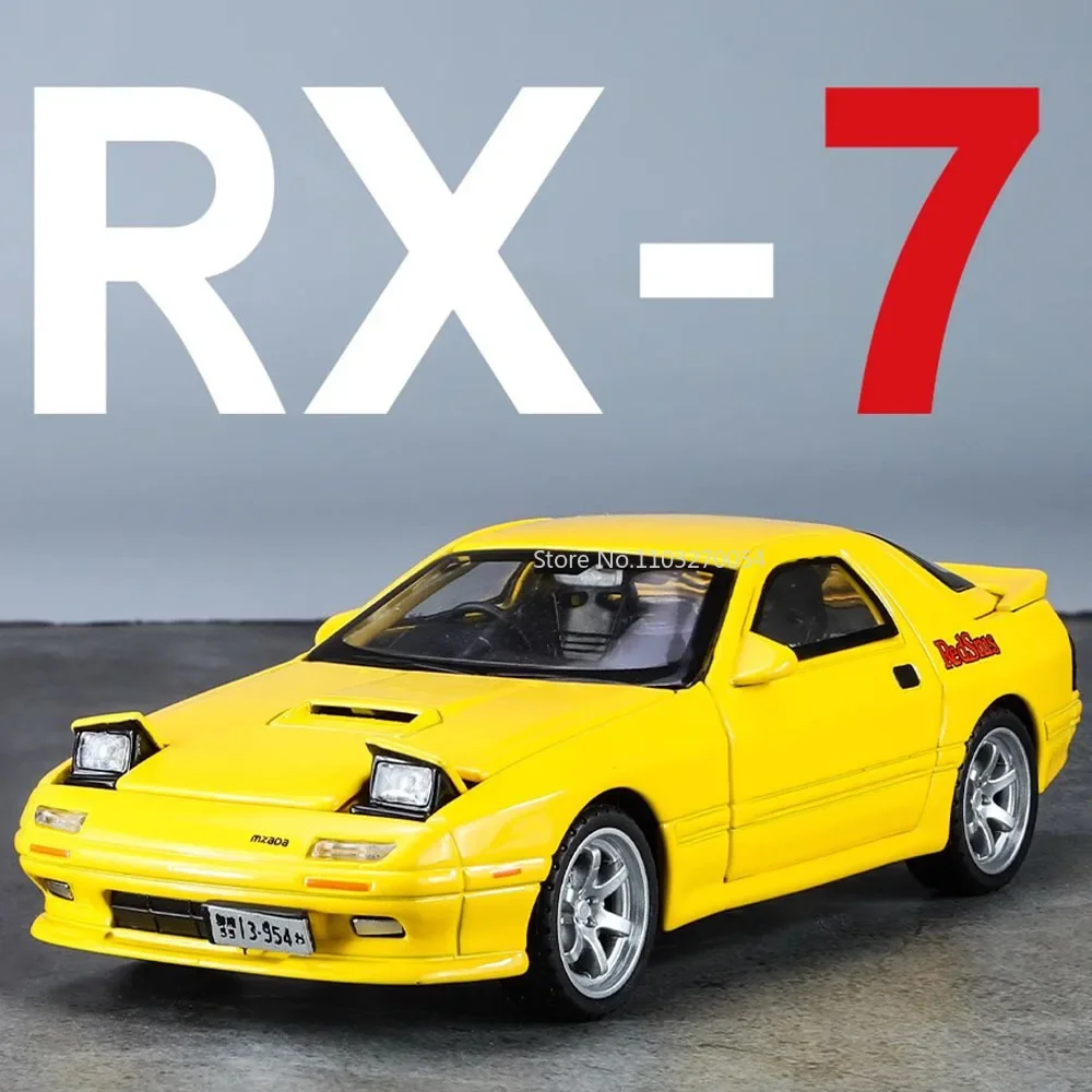 

1/32 Mazda RX7 Alloy Toys Car Model Simulation Sound Light Pull Back Function Children Toy Vehicles Cars Models Gifts Collection