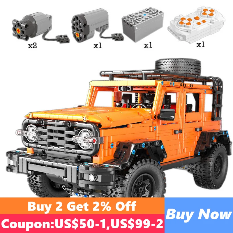 

Technical Car Moter Power APP Remote Control T5015 Building Blocks Bricks SUV Toys For Girls Assembling Models Gift Moc Sets