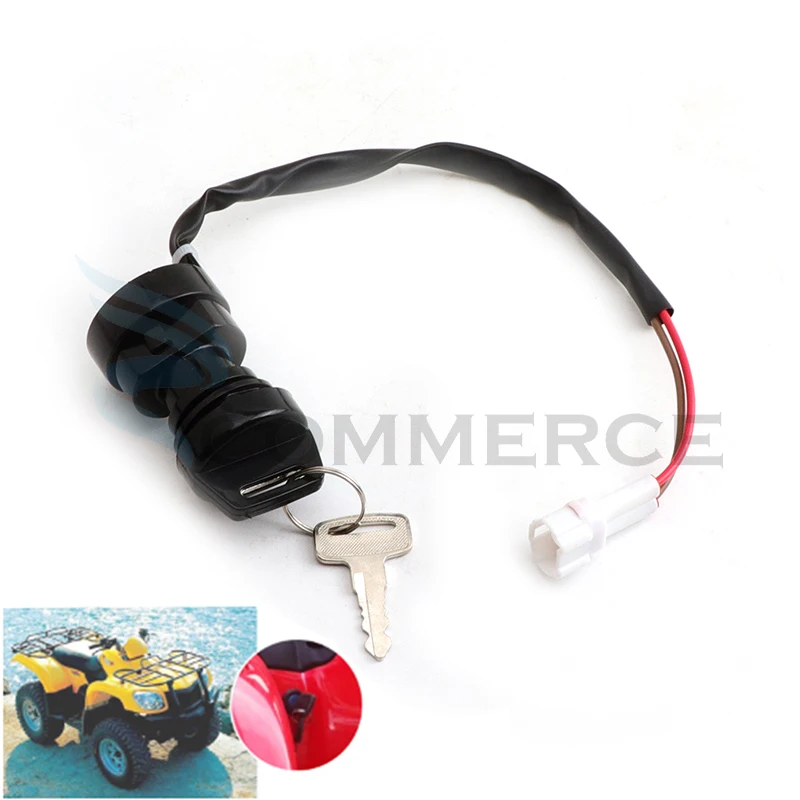 Tasto Interruttore di Accensione ATV a 2 Pin con 2 Tasti, per YFM 350 Bruin 660R 700R Raptor 350x Warrior, Facile da Installare per la Sicurezza della Sicurezza
