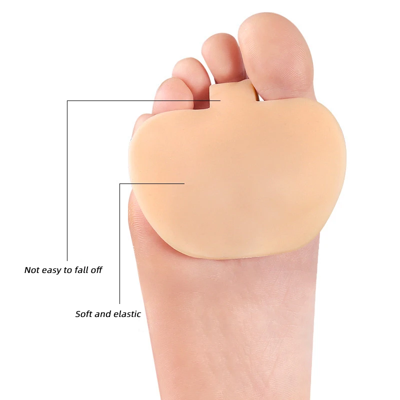 2pieces=1pair Silicone Gel Patch Cushion Pads Orthotic High Heel Insoles Metatarsal Shoes Sore Forefoot Foot Care Pain Relief heel insoles