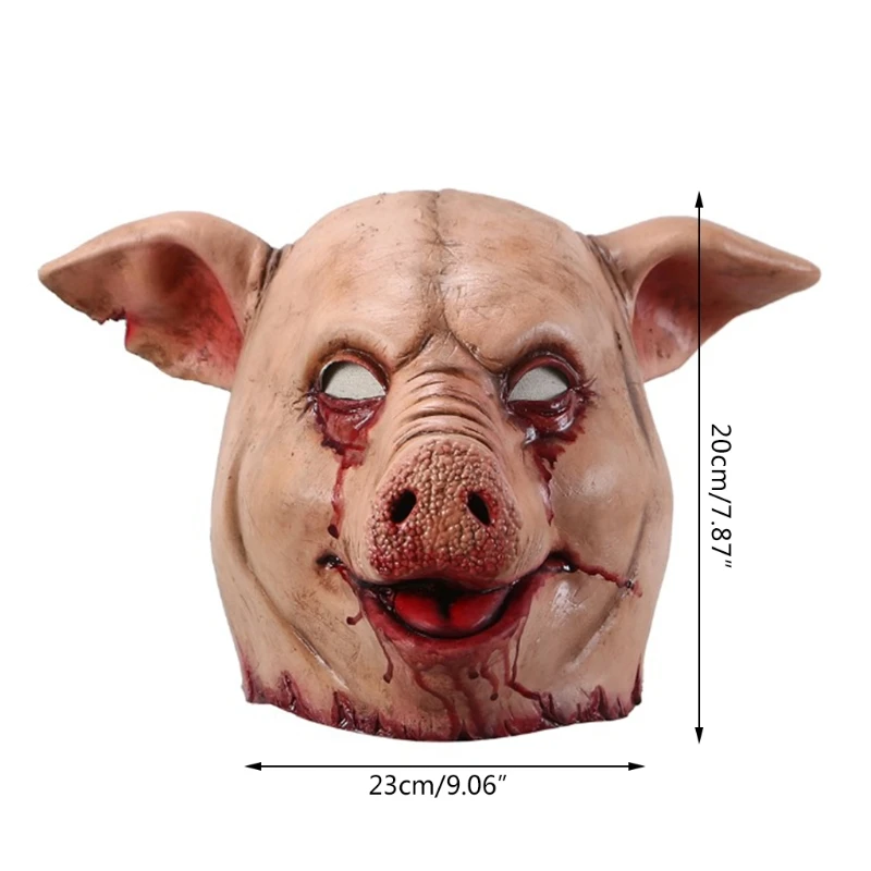 Pig Head Mask Therian Animal Latex Mascara Furry Horse Donkey Helmet Rave  Cosplay Novelty Clothes Halloween Costume for Men - AliExpress