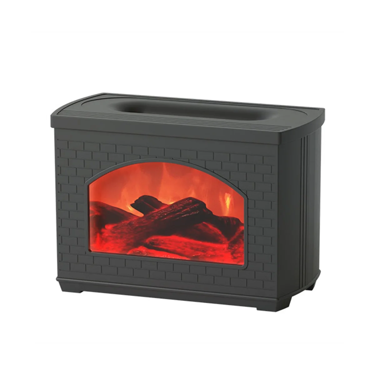 

Simulated Lighting Effect Atomizing Fireplace Humidifier Automatic Sprayer Household Machine Decor,Grey