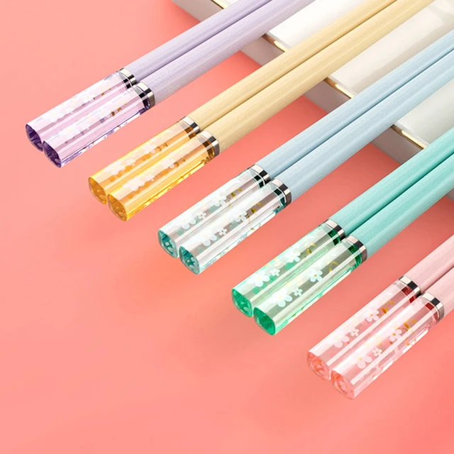 Bastoncini Per Sushi In Fibra Di Vetro - Set Da 5 Paia Colorate, 24 Cm, Antiscivolo E Lavabili - Foto 2