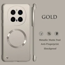 Ultra Thin Metallic Frameless Magnetic Phone Case - Magsafe Matte Shockproof PC Cover - HONOR Magic7 Lite (Titanium Grey)