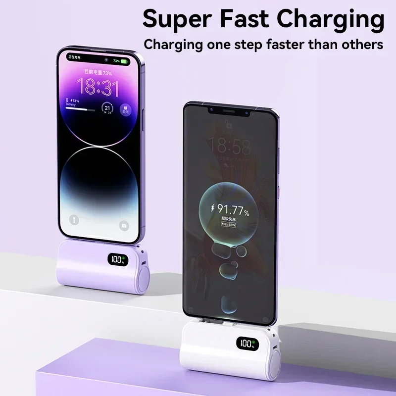 New Mini Powerbank 10000mAh Capsule Digital Display Portable Charger External Spare Battery for IPhone Samsung Xiaomi Power Bank 4