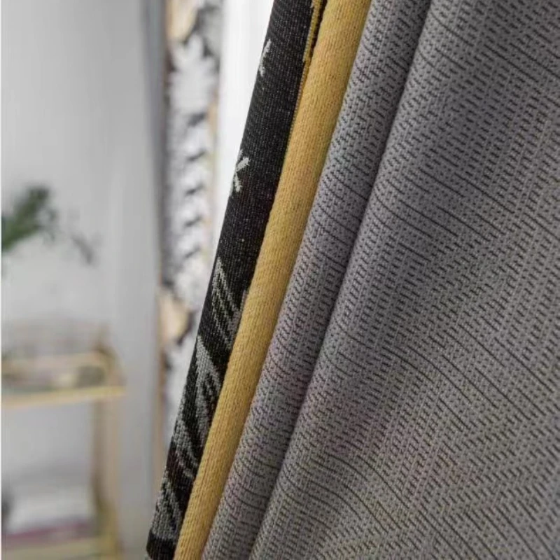 2 Panels European-style Luxury Curtains For Living Room Bedroom Thickened Simple Blackout Curtain Finished Custom Window Drapes